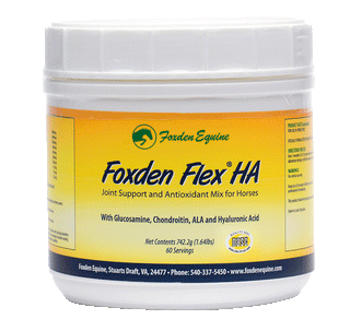 A small tub of Foxden Flex HA.
