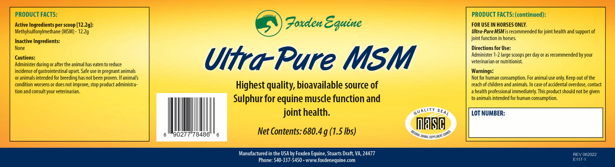 Ultra Pure Methyl Sulfonyl Methane (MSM)